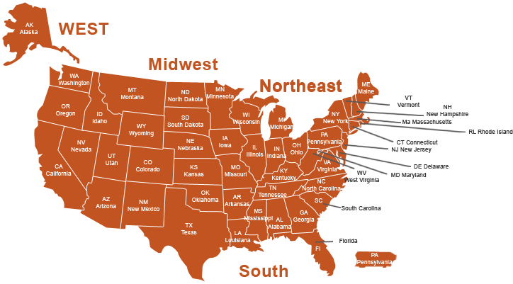 US States Map
